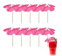 Paper Cocktail Umbrellas - 10 Piece Drink Picks | Decorative Parasol Toothpicks, Colorful Hawaiian Garnish, Family Gathering Picnic Beach Tiki Bar Tropical Themes