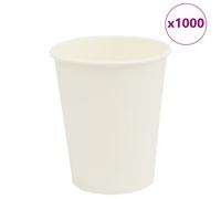 Paper Coffee Cups 1000pcs White 8oz 200ml Ø80/56x90mm 190gsm Paper PE Leakproof