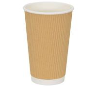 Paper Coffee Cups Disposable Cup Coffee Hot Beverage Cup 500 pcs Brown vidaXL