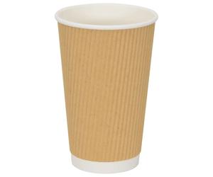 Paper Coffee Cups Disposable Cup Coffee Hot Beverage Cup 500 pcs Brown vidaXL
