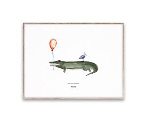 Paper Collective Coco the Crocodile poster 30x40 cm
