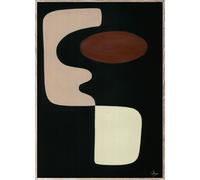 Paper Collective - Faces 01 Poster, 50x70 cm - Black