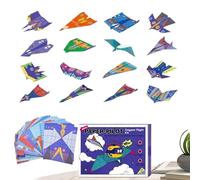 Paper Craft - for Kids Aged Six to Twelve, Folding Instruction Sheets, Creative Sixteen Model Variety, Easy Step by Step Learning, Educational Stem Activity, Multicolored Sheets Travel Kit
