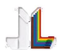 Paper Crafting Alignment Guides - 7 Pieces Color Coded, Card Making Spacing Tool for Crafters Scrapbookers, Stampers, Hobbyists Artists Home Apartment Classroom School Project