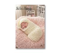 Paper Crochet Pattern for Babies Cocoon and Matching Hat, Babies Aran Crochet Pattern, Baby Cocoon Crochet Pattern in Aran Yarn, UK Terminology, 0 to 3 Months, CP127