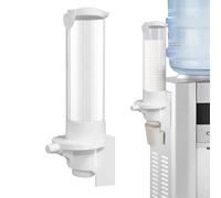 Paper Cup Dispenser - Cup Dispenser Wall Mounted | Push Button Type Glass Holder, Water Cooler Glass Holder Fit 7 oz, Wall Mount Bathroom Mouthwash Stand Portable for Home Pantry Hospital