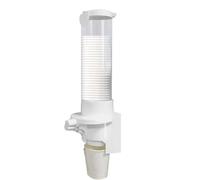 Paper Cup Dispenser - Push Design, Refillable Wall Mounted | Cup Storage Holder Tube, Compact Space-Saving Container for Pantry Hospital Toilet Washbasin Worktop