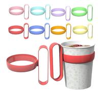 Paper Cup Holder With Handle - 10 Pieces Mug Grip Cup Holders Non-Slip Mug Handles - Cup Holders Heat Insulation Holders Hot Water Cups Grip For Home Desk Water Cups - Random Color