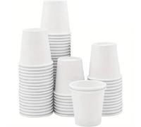 Paper Cups Disposable Single Wall White Coffee Drinking Cup for Hot and Cold Drinks Espresso Cappuccino and Tea Perfect for Home Office Cafe Work Parties Great for Serving Drink Samples 4oz (50 Pk)