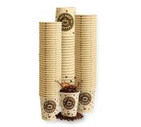 Paper Cups for Coffee | Disposable Durable and Recyclable Disposable Small Takeaway Drinks Espresso Coffee, Macchiato Ideal for Tea Bars, Offices, Catering, Events (60 ml/2.5 oz (100 pieces))