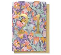 Paper Cut Art 21st Floral Laser Cut Birthday Greeting Card by Alljoy Cards AL096