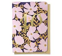 Paper Cut Art 40th Floral Laser Cut Birthday Greeting Card by Alljoy Cards AL098
