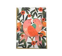 Paper Cut Art Pair Of Lovebirds Romantic Greeting Card By Alljoy Cards AL082