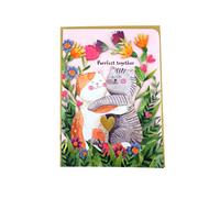 Paper Cut Art Purrfect Together Cats Romantic Greeting Card By Alljoy Cards