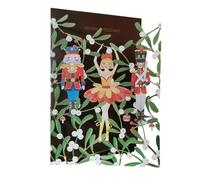 Paper Cut Art The Nutcracker Toys Christmas Greeting Card by Alljoy Cards CMS034