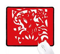 Paper-Cut Rat Animal China Zodiac Mousemat Washable Mouse Mat Comfortable Mouse Pad For Office Computer Gaming 25X30Cm