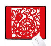 Paper-Cut Snake Animal China Zodiac Mouse Mat With Stitched Edges Mousemat Durable Mouse Pad For Pc Laptop Travel 25X30Cm