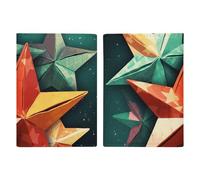 Paper Cut Stars Passport Holder Cover PU Leather Waterproof Passport Case Travel Wallet with Credit Card Slots for Women Men, style, 20.3x13.8cm