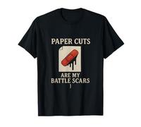 Paper Cuts Are My Battle Scars Book Lover Design Geek T-Shirt