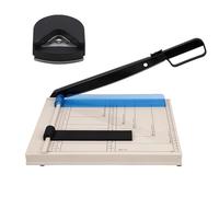 Paper Cutter, 12" Titanium Blade Guillotine Trimmer with Corner Rounder, Heavy Duty 12-Sheet Capacity for Cardstock, Vinyl, Photos, Crafts, Labels & Coupons