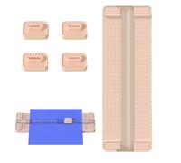 Paper Cutter, Guillotine Paper Cutter A3-A6 Paper, 4-in-1 Blade Heads Cutter Trimmer with Plastic Baffle Protection, Portable Trimmers Cutters for Label Card, Craft Papers and Photos (Pink)
