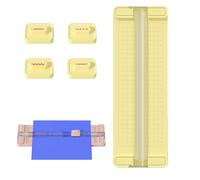 Paper Cutter, Guillotine Paper Cutter A3-A6 Paper, 4-in-1 Blade Heads Cutter Trimmer with Plastic Baffle Protection, Portable Trimmers Cutters for Label Card, Craft Papers and Photos (Yellow)