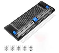 Paper Cutter Personal Rotary Trimmer Paper Trimmer Paper Cutter for cardstock withAutomatic Security Safeguard and Side Ruler for Craft Paper, Coupon, Label and Cardstock,12 inch Black Paper Cutters