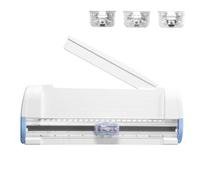 Paper Cutter Precise Cutting Paper Slicer Portable Trimmer Multifunctional Cutter Slider with Straight Cutting Scoring Perforating Blades for Photos Crafts(blue)