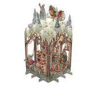 Paper D'Art Pop Up Laser Cut 3D Christmas Card - Santa's Workshop