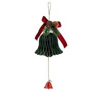 Paper Decorative Bells - Traditional Christmas Ornament, Festive Seasonal Display | Hanging Holiday Decoration for Tree Garland Table Door Garden Wall Store Classroom Workplace and Winter Celebration