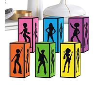 Paper Disco Box,Retro Desk Decor | Table Decoration Box | for Birthday Dance Lovers Night Party Bookcase Bookshelf Display Cabinet Nightstand Bedroom Living Room Home Office