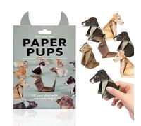 Paper Dogs Origami Kit, 50 Sheets DIY Paper Dog to Fold Cute Dog Figures, Creative 3D Animal Origami Fun Handmade Dog Craft Ornaments Gifts for Dog Lovers Desk Decoration