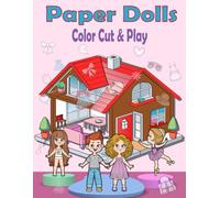 Paper Dolls Color Cut & Play: Fashion paper dolls Coloring, Dress-up, clothes, and accessories cut them out. There are backgrounds of houses, bedrooms, living rooms, and shops for imaginative play.