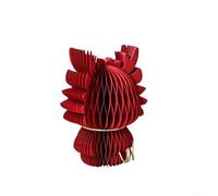 Paper Dragon Ornament for Chinese New Year Decorations, 1-Pack, Foldable Red PVC Festive Hanging Decoration, Lucky Symbol for Celebration and Home Office Display(A)