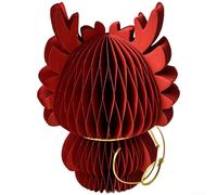 Paper Dragon Ornament for Chinese New Year Decorations Featuring For ZODIAC Symbolism and Traditional Festive Motifs for Desk or Shelf Display (B)