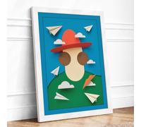 Paper Dreams Take Flight Modern Framed Wall Art Print A2 (59.4×42cm) White, Wall Decor for Living Room, Bedroom, Office & Home, Ready to Hang, Art Gift