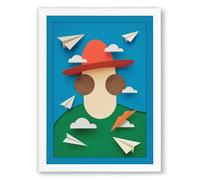 Paper Dreams Take Flight Modern Framed Wall Art Print A4 (29.7×21cm) White, Wall Decor for Living Room, Bedroom, Office & Home, Ready to Hang, Art Gift
