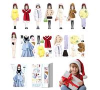 Paper Dress Up Dolls - Colorful, Creative Pretend Play Set, Costume Paper Dolls Cutouts | Magnetic Princess Clothes Puzzle Dress Up Papers Doll For Kids Craft Fun