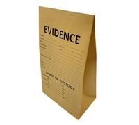 Paper Evidence Bags 30 * 46 * 17 * 11cm, 20 * 35 * 12 * 10cm, 15 * 25 * 8 * 8cm Crime Scene Paper Evidence Bag for Receipts (15, Medium)