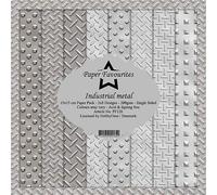 Paper Favourites 15cm x 15cm Industrial Metal Paper Pack 200gsm