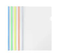 Paper Folder 30pcs A4 Thickened Pull Ring Clip Wholesale Colorful Student Test Paper Storage Transparent Office Supplies File Folder(Black)