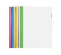 Paper Folder 30pcs A4 Thickened Pull Ring Clip Wholesale Colorful Student Test Paper Storage Transparent Office Supplies File Folder(Pink)