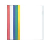 Paper Folder 30pcs A4 Thickened Pull Ring Clip Wholesale Colorful Student Test Paper Storage Transparent Office Supplies File Folder(Light Green)