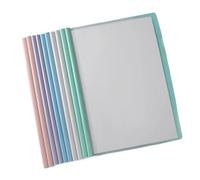 Paper Folder 40pcs A4 Morandi Color Water Drop Rod Clip File Folder Pull Large Capacity Student Information Storage Book(Mixed Colors)