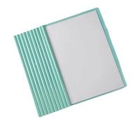 Paper Folder 40pcs A4 Morandi Color Water Drop Rod Clip File Folder Pull Large Capacity Student Information Storage Book(Green)