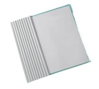 Paper Folder 40pcs A4 Morandi Color Water Drop Rod Clip File Folder Pull Large Capacity Student Information Storage Book(White)
