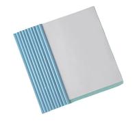 Paper Folder 40pcs A4 Morandi Color Water Drop Rod Clip File Folder Pull Large Capacity Student Information Storage Book(Blue)