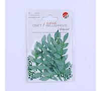 Paper Foliage Green Leaves, 6Pcs Artificial Fake Handcrafted Paper Leaves for Craft Embellishments, Cards, Invitations, Notecards, Scrapbooking, Wedding, DIY Art Craft Supplies (Green Leaves)