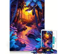 Paper Forest River at Dawn 1000 Pieces Jigsaw Puzzles for Adults Strong Logic Toy Relaxing Fun Clear Edge Memorable Gift (38x52cm)