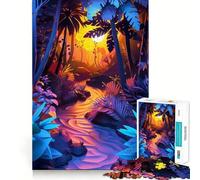 Paper Forest River at Dawn Jigsaw Puzzles for Adults1000 Piece Mind Exercise Toy Indoor Fun Precision Cut (50x75cm)